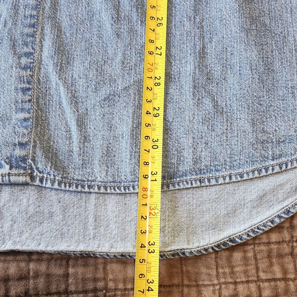 Vtg 90 Levis Red Tab Denim Button Up Mens Shirt Sz L Hong Kong Retro Workwear - Picture 10 of 11
